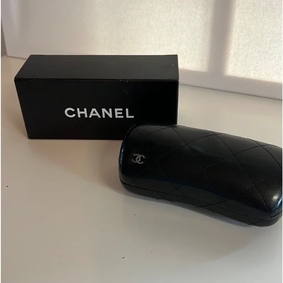 Chanel sunglasses case and box only Chanel Sunglasses Box Case Only Black Quilted Leather | eBay main image 3